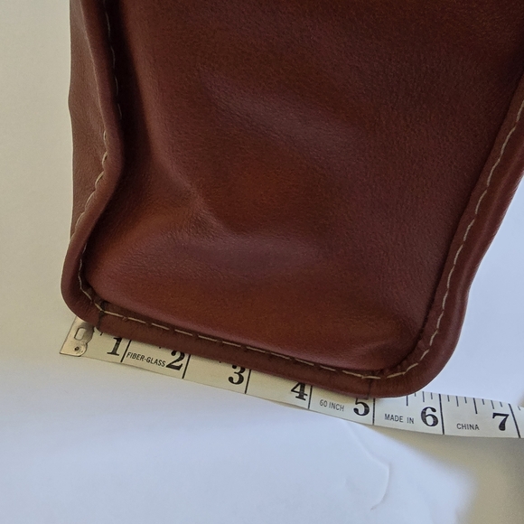 Chloé Medium Edith Leather Double Top Handle Shoulder Bag Sepia Brown - Picture 9 of 11